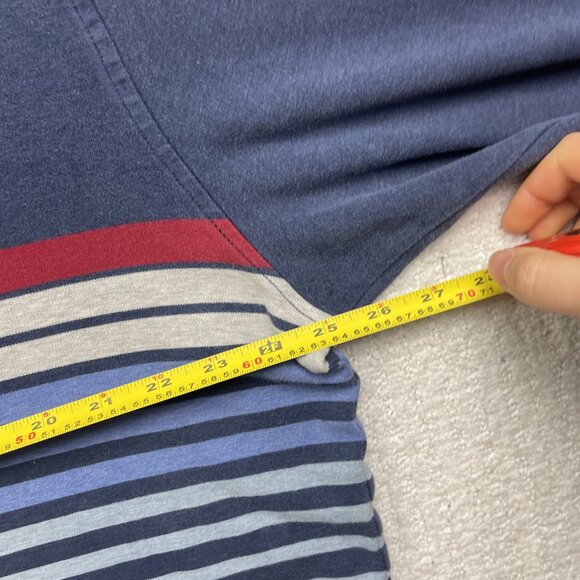 Nautica Blue Sail XL Mens Striped Long Sleeve Rugby Polo Shirt Color Block - Picture 6 of 12